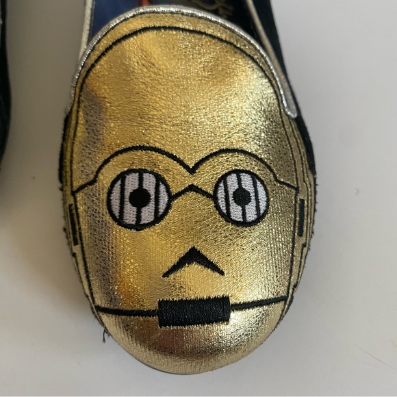 Star Wars x Irregular Choice London C-3PO black suede flat loafers, Women’s 7.5 - Picture 5 of 12
